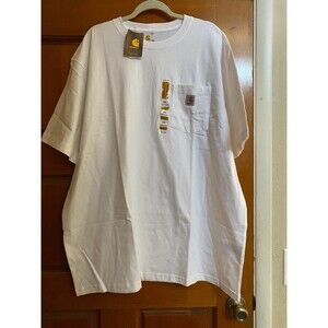 Carhartt Mens White Cotton Pocket T Shirt SZ 2XL/Original Fit/NWT